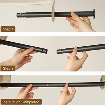 TOPIA HOME Closet Organizer with Hanging Rod - Space Saving