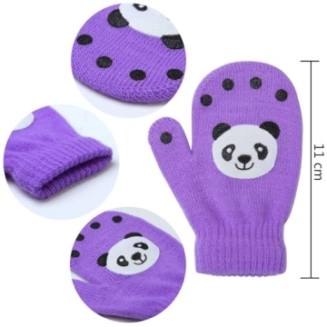 Cooraby Toddler Mittens | 6 Soft Knit Pairs for Winter
