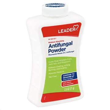Leader Athlete's Foot Antifungal Powder, Moisture Absorbing, Talc-Free, Antifungal Powder for Skin F...