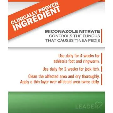 Leader Athlete's Foot Antifungal Powder, Moisture Absorbing, Talc-Free, Antifungal Powder for Skin Folds, 2.5 oz, Compare to Zeasorb, Pack of 1