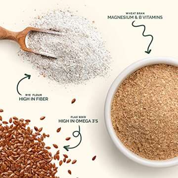 Let's Be Bessties! Organic High-Fiber Crackers Non-GMO Crispbread | The Besst Crackers for Fitting Fiber into Vegan, Paleo & Low-Carb Diets | Everything Bagel, 60 Crackers