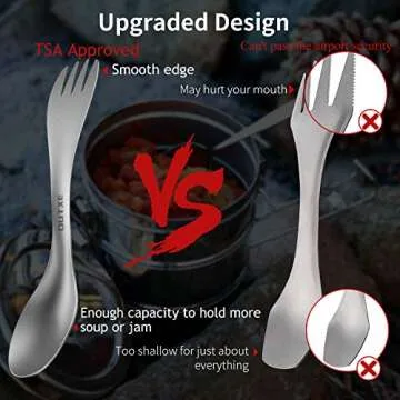 OUTXE Titanium Ultra Lightweight Fork and Spoon Combo