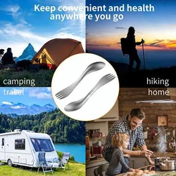 OUTXE Titanium Ultra Lightweight Fork and Spoon Combo