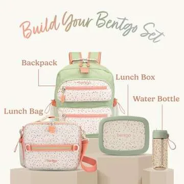 Bentgo Kids 5-Compartment Leak-Proof Bento-Style Lunch Box (Whimsy & Wonder Collection) - Ideal for Ages 3-7, Drop-Proof & Durable, Dishwasher Safe, & Made with BPA-Free Materials (Geo Speckle)