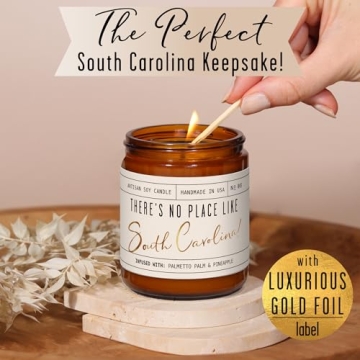 South Carolina Candle with Palmetto & Pineapple