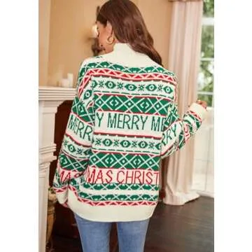 ZAFUL Women's Festive Snowflake Christmas Sweater