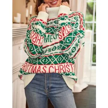 ZAFUL Women's Festive Snowflake Christmas Sweater