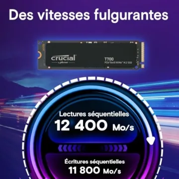 Crucial T700 2TB NVMe SSD Gen5 - 12,400 MB/s Performance