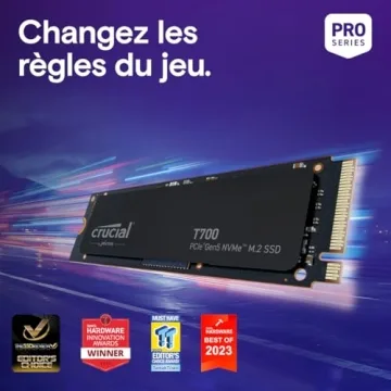 Crucial T700 2TB NVMe SSD Gen5 - 12,400 MB/s Performance