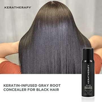 Keratherapy Keratin Infused Perfect Match Gray Root Concealer Spray, Auburn Red, 3 oz, 118 ml - Root Cover Up Spray to Hide Gray Roots - Keratin Therapy Hair Darkening & Temporary Scalp Concealer