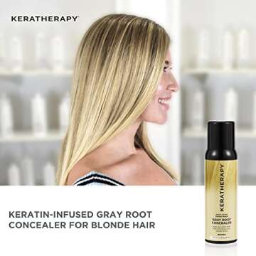 Keratherapy Keratin Infused Perfect Match Gray Root Concealer Spray, Auburn Red, 3 oz, 118 ml - Root Cover Up Spray to Hide Gray Roots - Keratin Therapy Hair Darkening & Temporary Scalp Concealer