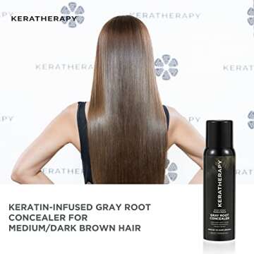 Keratherapy Keratin Infused Perfect Match Gray Root Concealer Spray, Auburn Red, 3 oz, 118 ml - Root Cover Up Spray to Hide Gray Roots - Keratin Therapy Hair Darkening & Temporary Scalp Concealer