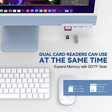 HOPDAY USB Hub for iMac 2021 - 6 in 1 Adapter