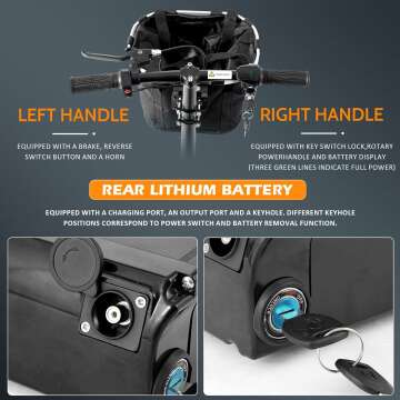 Folding Electric 3-Wheeled Scooter for Travel