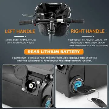 Folding Electric 3-Wheeled Scooter for Travel