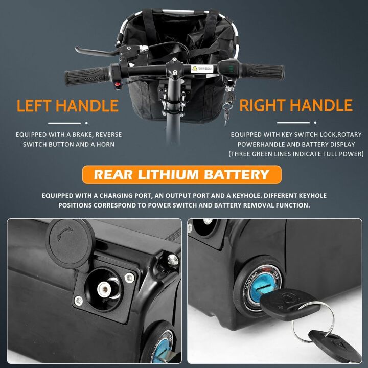 Folding Electric 3-Wheeled Scooter for Travel