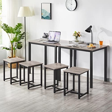 Compact Yaheetech 3 Piece Dining Table Set for Small Spaces