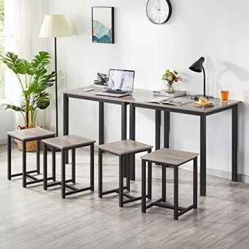 Compact Yaheetech 3 Piece Dining Table Set for Small Spaces