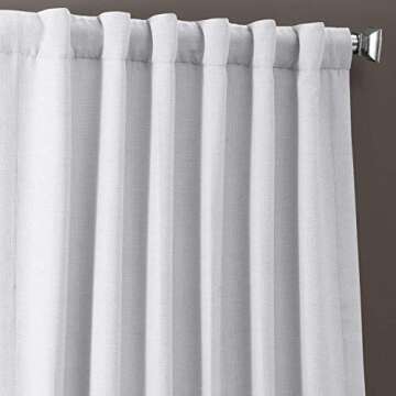 HPD Half Price Drapes Bellino Room Darkening Curtains 96 Inches Long Curtains for Bedroom & Living Room (1 Panel), 50W x 96L, Chalk Off White