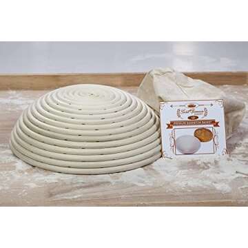 Saint Germain Bakery Premium Round Bread Banneton Basket - Perfect 8 inch Proofing Basket