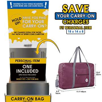 Narwey Foldable Duffel Bag for Travel and Gym