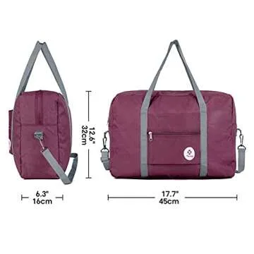 Narwey Foldable Duffel Bag for Travel and Gym