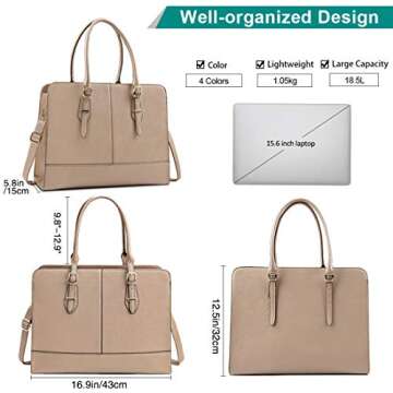 Chic 15.6 Inch Laptop Bag for Women Waterproof Tote