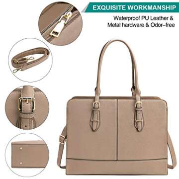 Chic 15.6 Inch Laptop Bag for Women Waterproof Tote