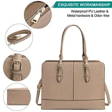 Chic 15.6 Inch Laptop Bag for Women Waterproof Tote