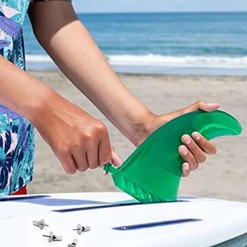 6 Pieces Surfboard Fin Screws, No Tool Stainless Steel Thumb Fin Screw for SUP Surf Longboard Paddleboard and BoardWorks SUP Center Fin Adapters Surfing Accessories