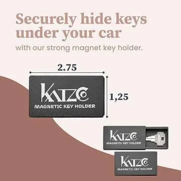 Katzco Magnetic Key Holder Trio - Secure and Durable Storage