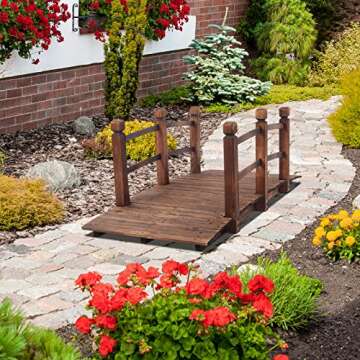 VINGLI 5 ft Garden Bridge for Landscaping and Beauty