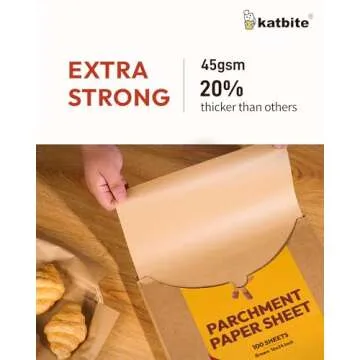 Katbite Parchment Paper Sheets 100 Pcs Non-Stick Baking