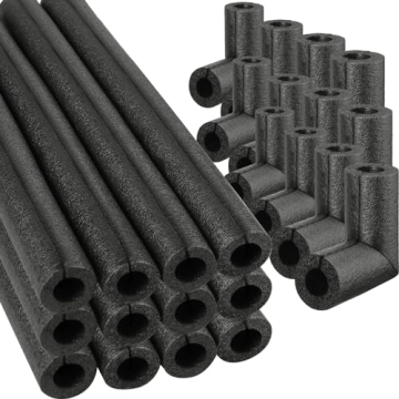 Elbow Pipe Insulation Foam Tube Outdoor Pipe Insulation Wrap Black Foam Pipe Covers Elbow Insulation...