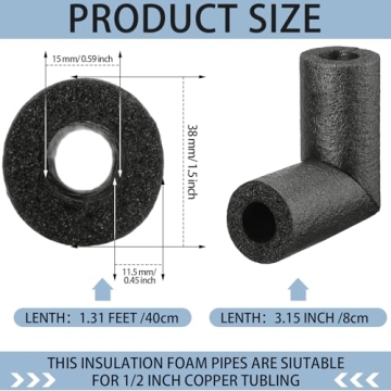 Elbow Pipe Insulation Foam Tube Pack for Winter Protection