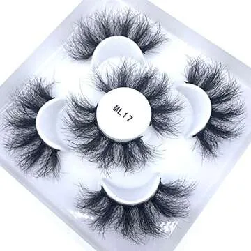 HBZGTLAD Reusable mink eyelashes 25mm lashes fluffy messy 3D mink lashes wholesale 3 pairs natural Long Thick false eyelashes extension (ML17)