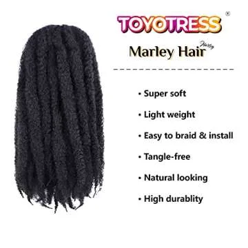 ToyoTress Marley Twist Hair - 6 Packs of 24 Inch Braids