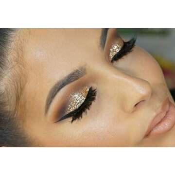 Spectacular Beauty Bundle Including Gold Glitter for Face, Lips and Body Plus a Shimmering Body Oil Roll-On