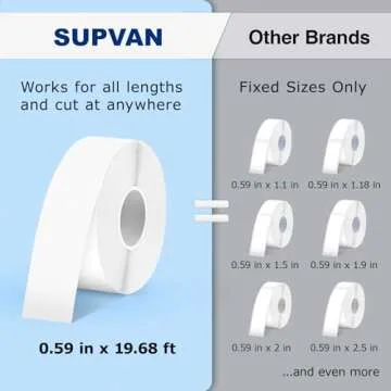 SUPVAN E10 Bluetooth Label Maker Machine with Tape, Continuous Waterproof Label, Versatile App with 35 Fonts and 1k+ Icons, Inkless Labeler for Home, Kitchen, School, Office Organization, Pink