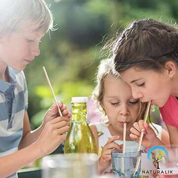 Naturalik 300/1000-Pack Extra Durable Brown Paper Straws Biodegradable- Premium Toxin Free Paper Straws Bulk- Drinking Straws for Juices, Restaurants and Party supplies, 7.7" (Brown, 300ct)