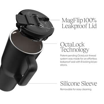 BrüMate Müv - 25oz 100% Leak Proof Insulated Coffee Mug with Handle & Lid - Stainless Steel Coffee Travel Mug - Double Walled Coffee Cup (Mist)