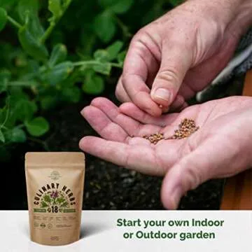 Organo Republic 18 Culinary Herbs Seeds Variety Pack - Heirloom, NON-GMO, Herbs Seeds for Outdoor and Indoor - Home Gardening. Over 5000+ seeds including Rosemary, Thyme, Oregano, Mint, Basil, Parsley