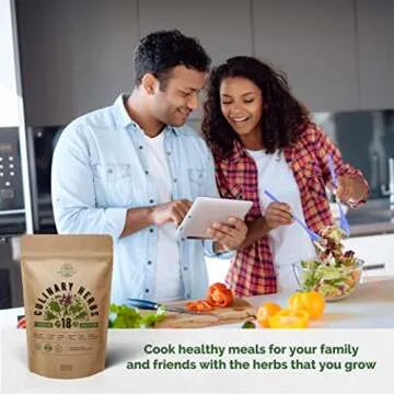 Organo Republic 18 Culinary Herbs Seeds Variety Pack - Heirloom, NON-GMO, Herbs Seeds for Outdoor and Indoor - Home Gardening. Over 5000+ seeds including Rosemary, Thyme, Oregano, Mint, Basil, Parsley