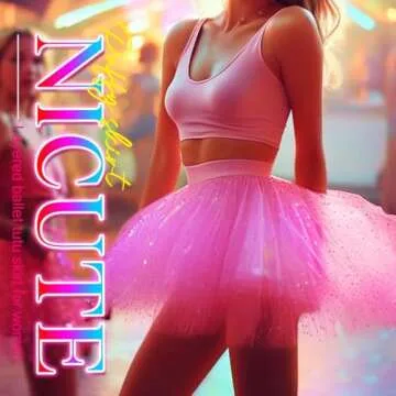 Nicute Ballet Tutu Skirt Tulle Elastic Dance Skirts 6-Layered Tutu Skirt Festival Performance Costum...