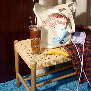 Chamberlain Coffee The Original Family Shopping Tote - Aesthetic Tote Bag for Groceries, Farmers Market, Books & School - Cotton Canvas Tote Bag - Durable Reusable Canvas Shopping Bag