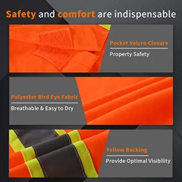 High Visibility Safety Vest with Reflective Strips