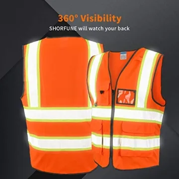 High Visibility Safety Vest with Reflective Strips