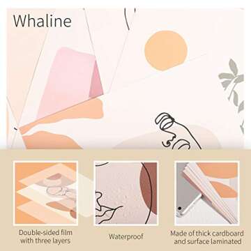 Whaline 6 Pack Abstract Line Art Prints - Modern & Elegant