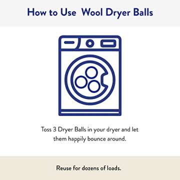 The Clean People 100% New Zealand Wool Dryer Balls - 3 Pack - Wool for Laundry, Fabric Softening, Anti Static, No Lint, Odorless and Reusable
