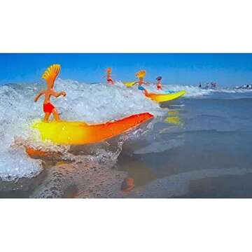 Surfer Dudes Wave Powered Mini-Surfer and Surfboard Beach Toy - Old Version - Costa Rica Rick
